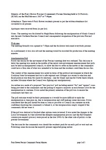 Fairy Bower Precinct Community Forum Meeting Minutes thumbnail