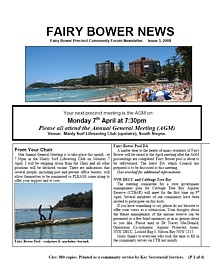 Fairy Bower Precinct Community Forum Newsletter cover thumbnail