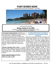 Fairy Bower Precinct Community Forum Newsletter cover thumbnail