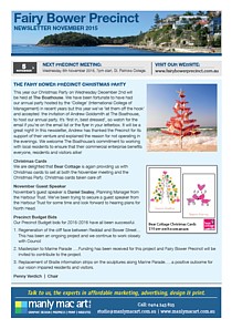 Fairy Bower Precinct Community Forum Newsletter cover thumbnail