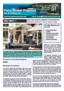 Fairy Bower Precinct Community Forum Newsletter cover thumbnail