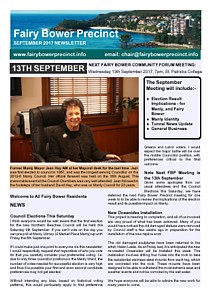 Fairy Bower Precinct Community Forum Newsletter cover thumbnail