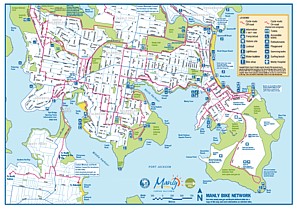 Manly Council Bike Network Map 2010 Thumbnail
